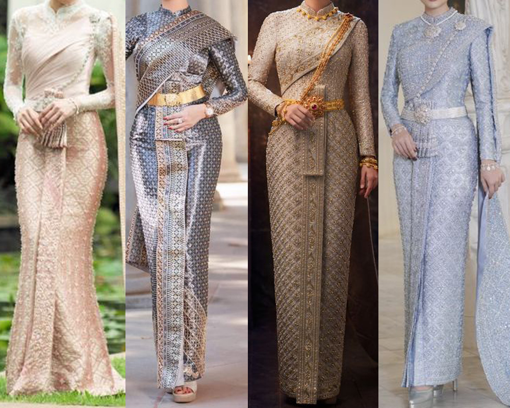 ชุดไทยประยุกต์แบบหรูหราเน้นความเป็นไทยที่ทันสมัย เรียบหรูและดูแพง