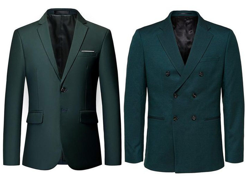 เสื้อสูทสีเขียวเข้มเน้นใส่ได้กับกางเกงหลายทรง สามารถใส่ได้ทั้งงานทางการและกึ่งทางการ