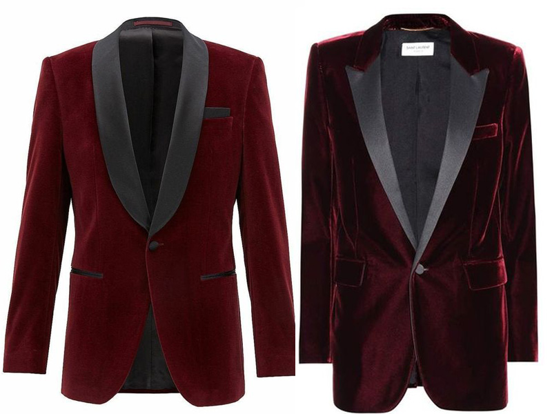 เสื้อสูททักซิโด้จะใช้สำหรับงานทางการ สามารถเลือกใส่กับกางเกงดำหรือกางเกงแดงได้ตามชอบ